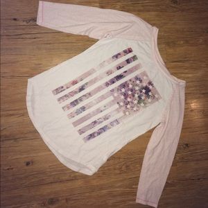 American flag Quarter sleeve top